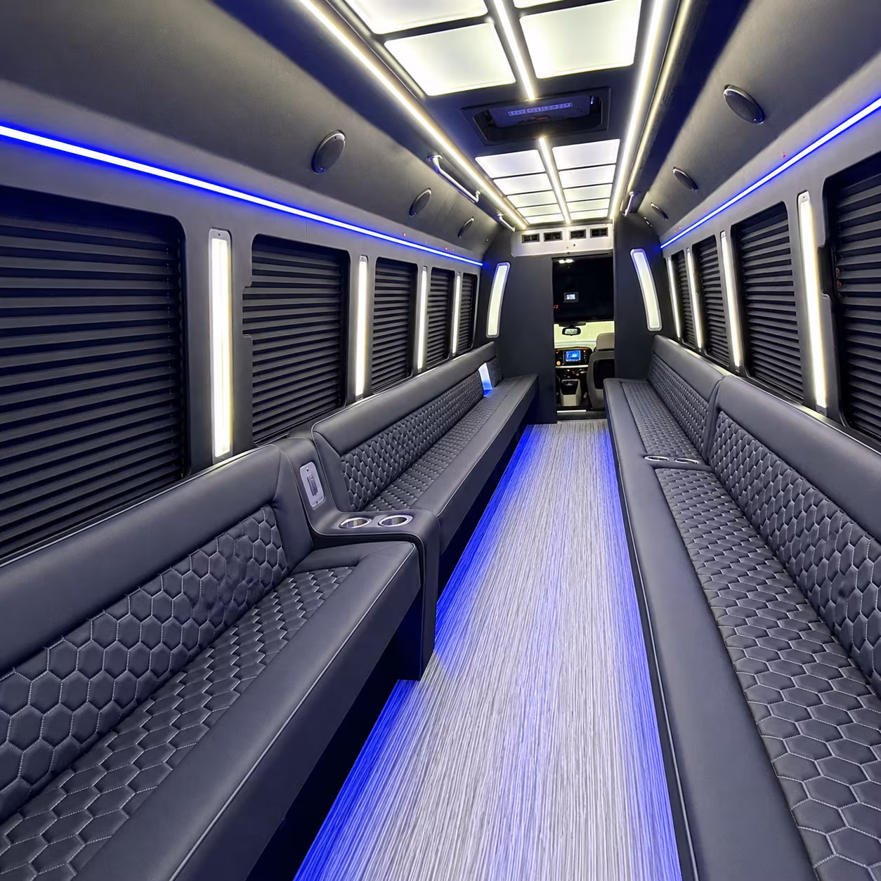warren party bus rental interior