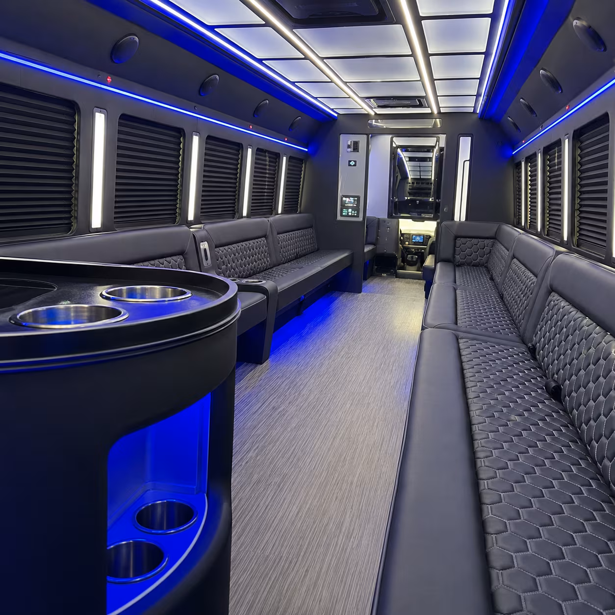 warren party bus rentals inside